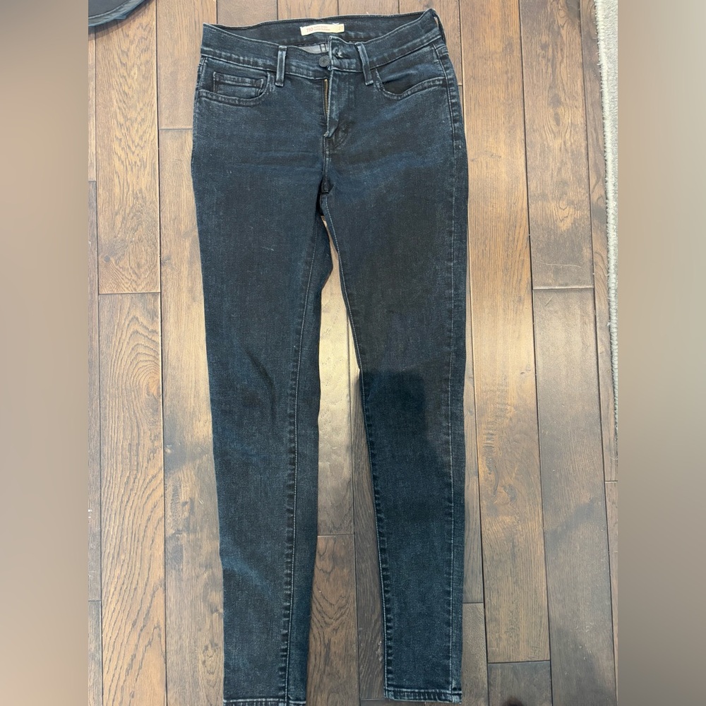 Levi 710 skinny jeans in dark blue denim